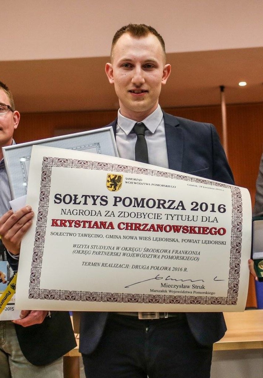 Sołtys Pomorza i Sołectwo Roku. Krystian Chrzanowski, sołtys Tawęcina odebrał nagrodę FILM, FOTO