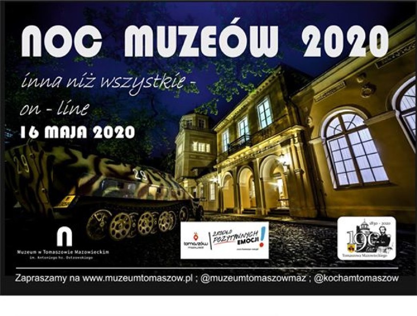 Noc Muzeów Online 2020. Noc Muzeów 2020 w Tomaszowie będzie inna, niż zwykle [plakaty, zdjęcia]