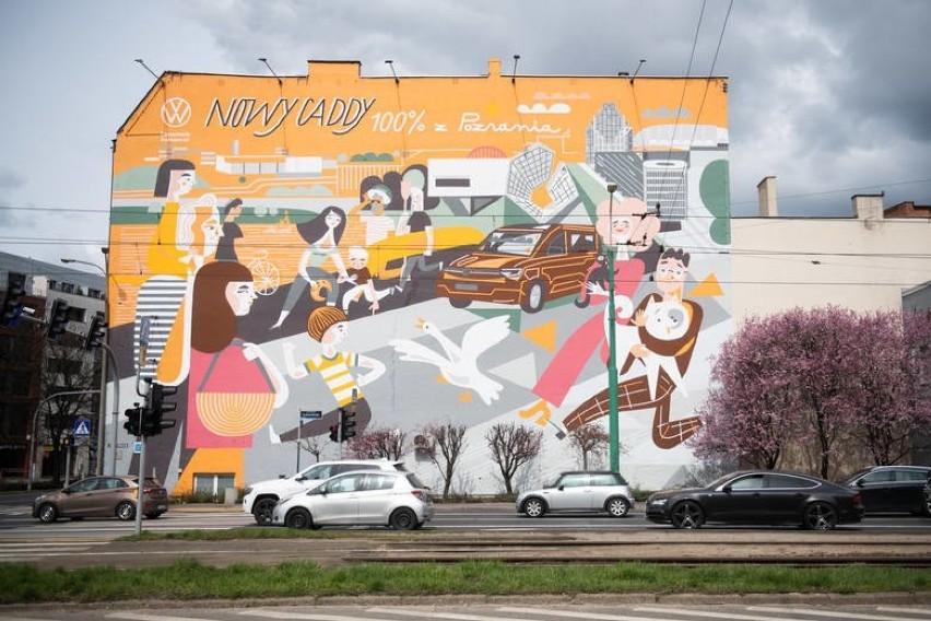 Mural na skrzyżowaniu ul. Garbary i ul. Estkowskiego zakryty...