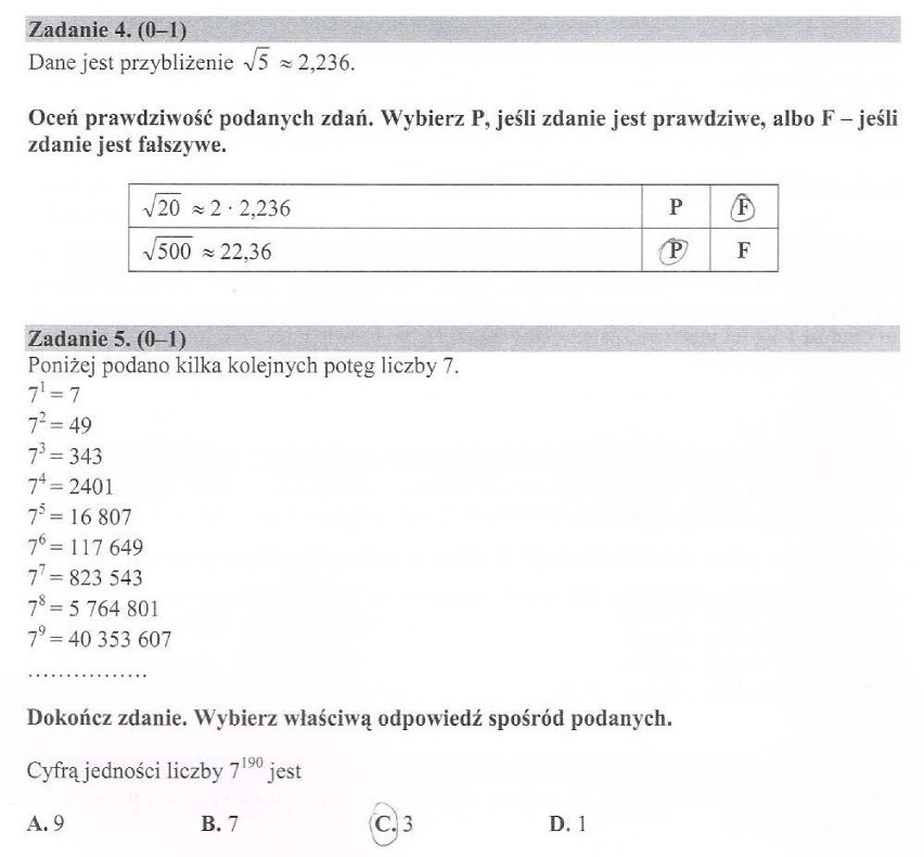 Egzamin gimnazjalny 2015: matematyka - ARKUSZ