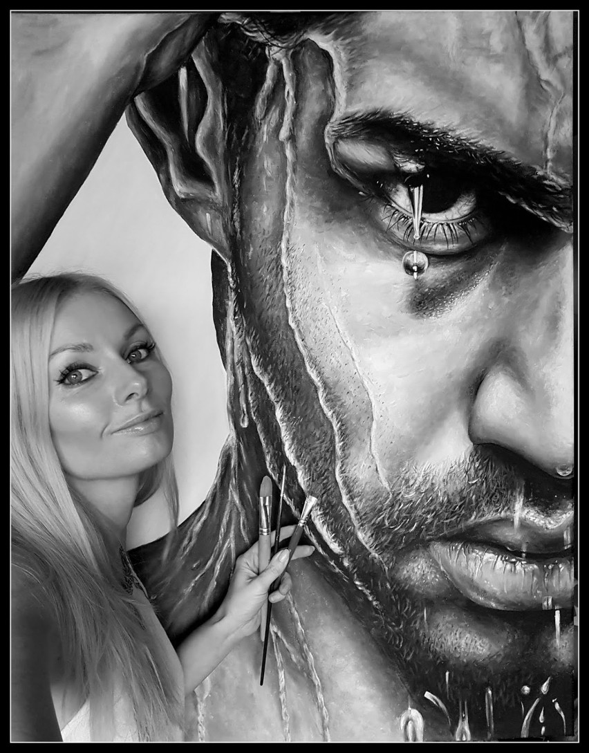 Al Pacino, Jack Nicholson, Mel Gibson. Kwidzynianka Marta Judkowiak maluje niesamowite portrety. Zobaczcie! [ZDJĘCIA]