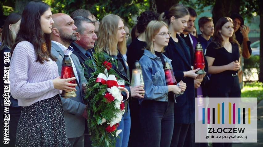 Obchody rocznicy spalenia Złoczewa 2021. We wrześniu 1939 roku niemieccy najeźdźcy zniszczyli miasto i zabili 200 mieszkańców ZDJĘCIA