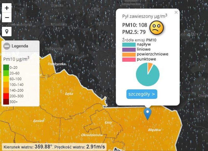 Dąbrowa Górnicza: Sprawdź jakość powietrza w każdej z dąbrowskich dzielnic! [dynamiczna mapa jakości powietrza]