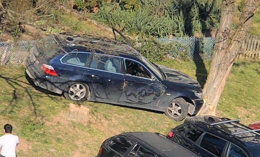 Wypadek bmw przy ul. Leszka Czarnego w Radomsku