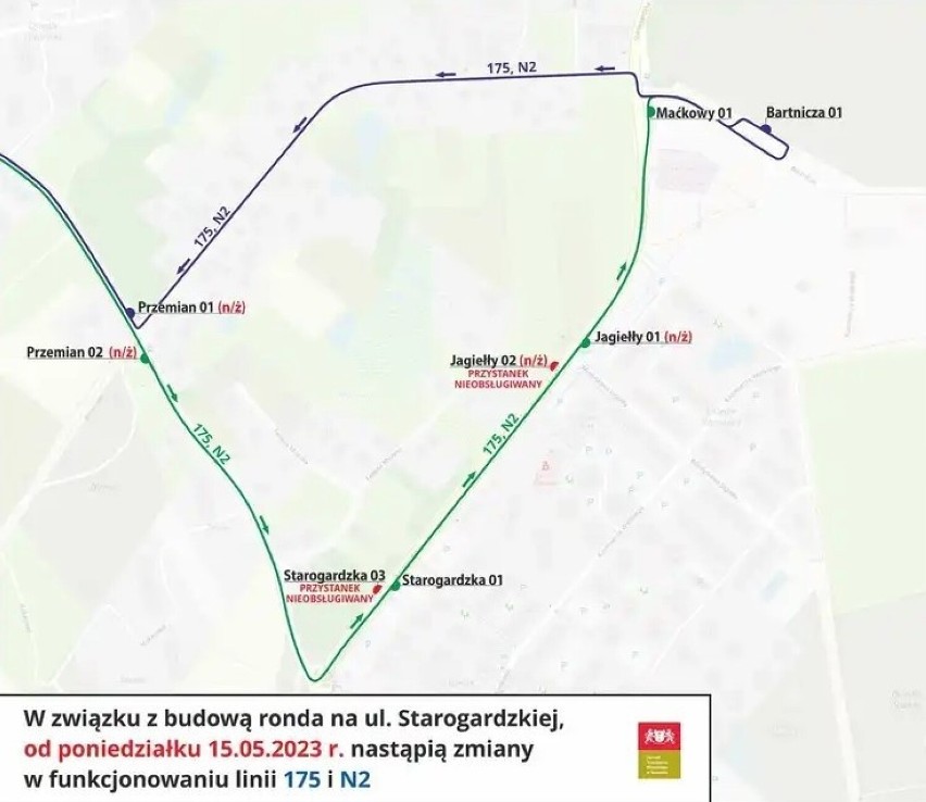 Zmiany w komunikacji miejskiej od 15 maja. Dotyczy to południowych dzielnic Gdańska