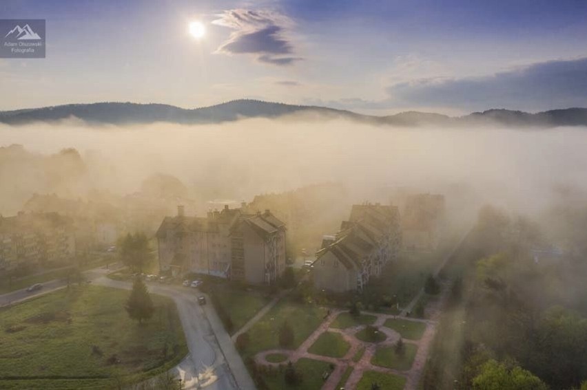 Takie widoki tylko o wschodzie słońca, fotograf z Krynicy...