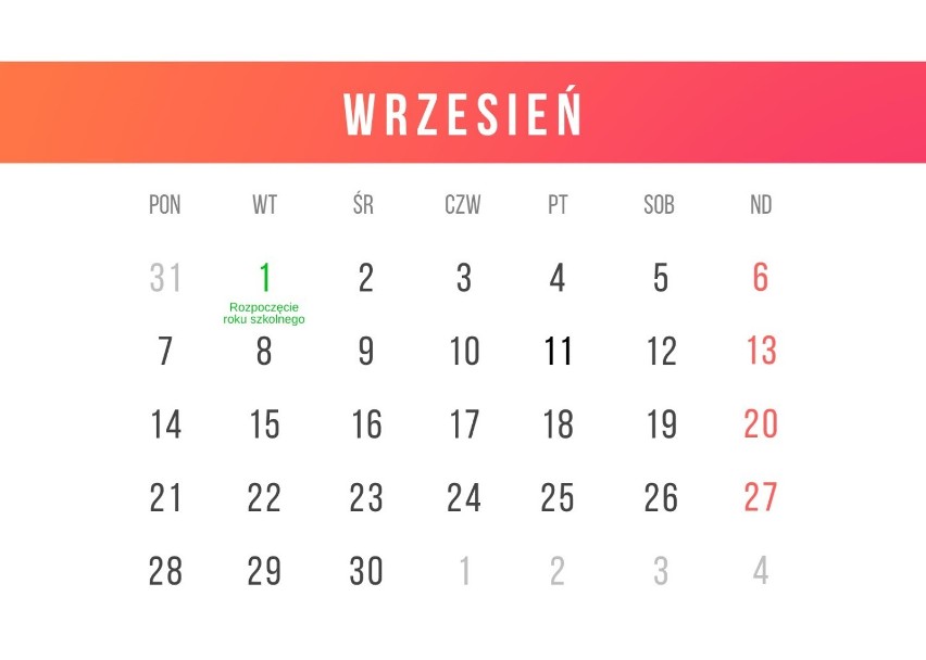 Kalendarz roku szkolnego 2020/2021 NOWE TERMINY. Kiedy są ferie zimowe, święta, wakacje, dni wolne od szkoły? Nowy kalendarz szkolny