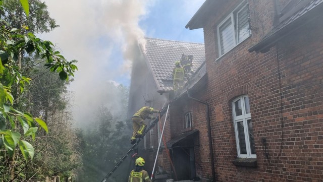 Kiełpino. Pożar domu wielorodzinnego. 25.06.2022 r.