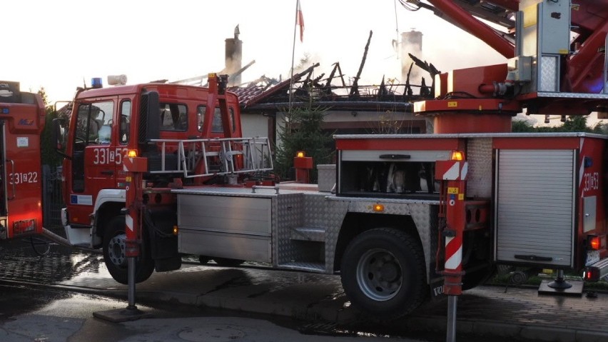 Pożar domu na ul. Jamneńskiej w Koszalinie