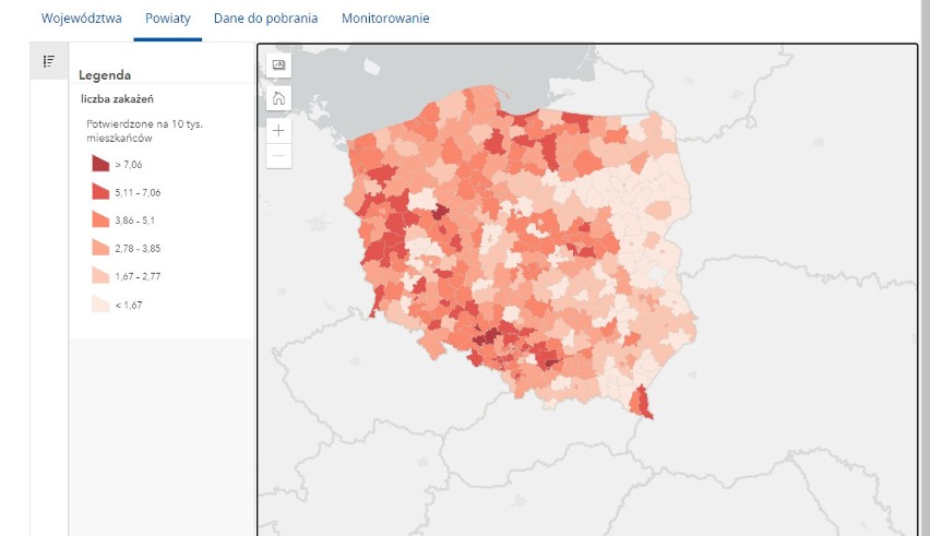 Raport koronawirusowy. W każdym z powiatów Małopolski zach. są przypadki śmiertelne. Ciągle dużo zachorowań