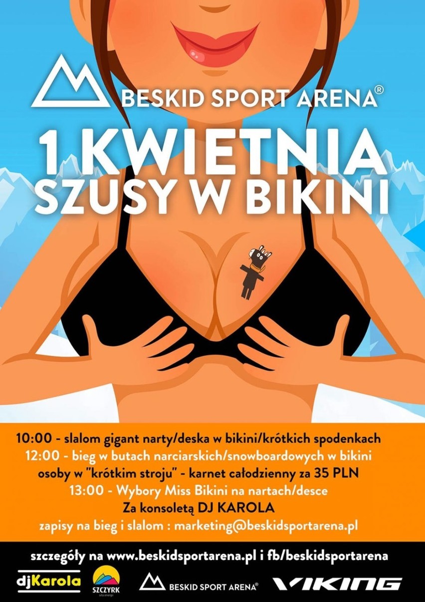 Plakat reklamujący szczyrkowską imprezę