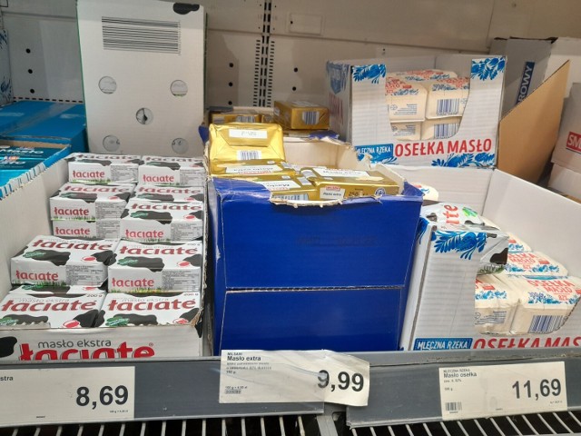 Tyle kosztowało masło w supermarkecie Aldi 26 października 2022 r.