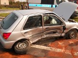 Wypadek na skrzyżowaniu w Ślesinie