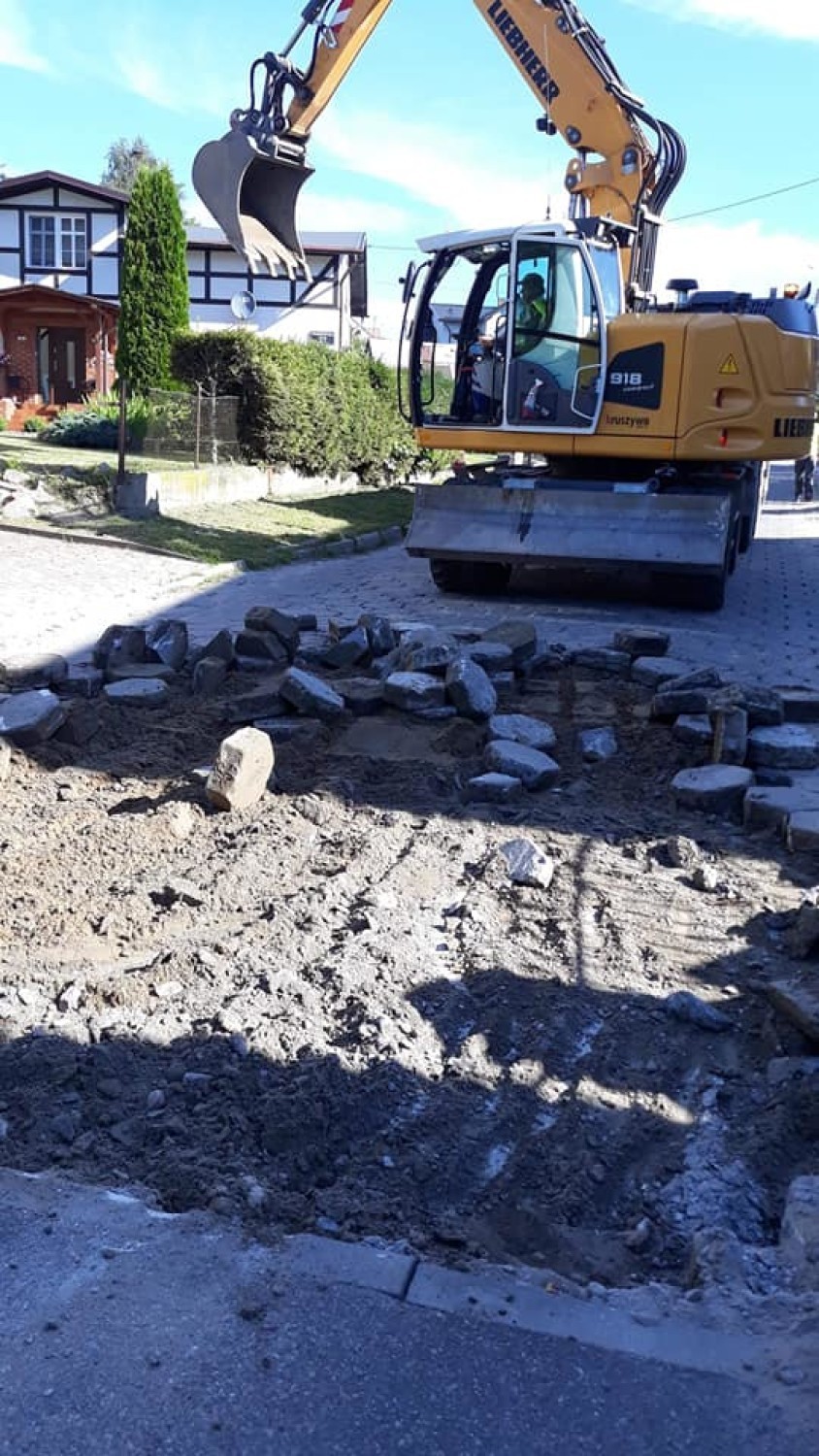 Uwaga, utrudnienia w ruchu na remontowanej drodze w Staniszewie w gminie Kartuzy