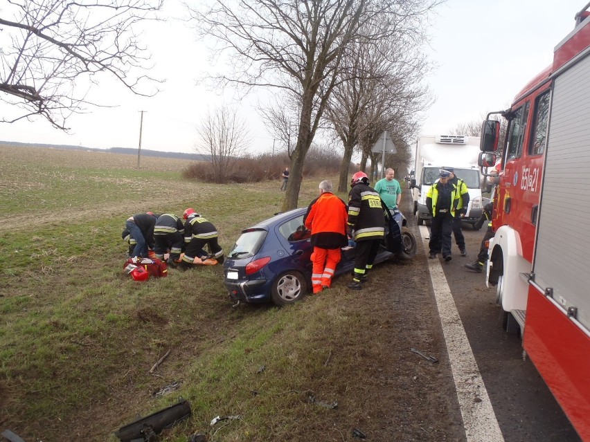 Wypadek zdarzył się na prostej drodze w Sokołówku
