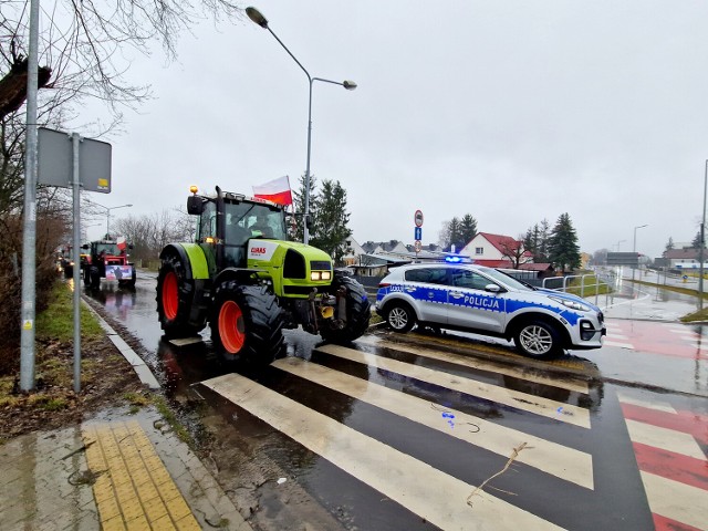 Protest rolników 9 lutego 2024 w Lesznie. Akcja 20 lutego ma mieć jeszcze większe rozmiary i potrwa całą dobę