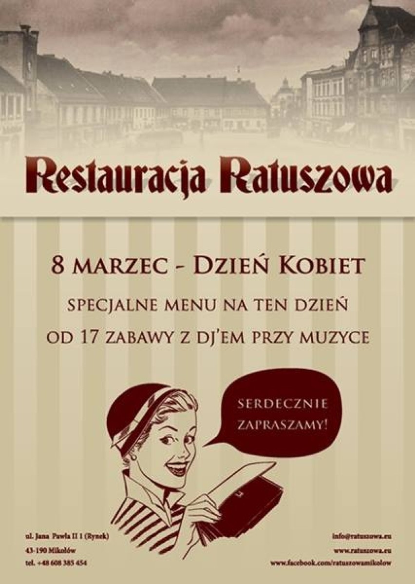 Dzień Kobiet w restauracji Ratuszowa na mikołowskim rynku....