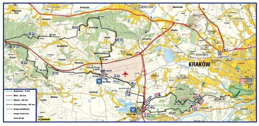 Mapa Maraton Lang Team Kraków 2015