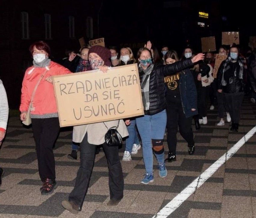 Tak protesty kobiet wyglądały w Malborku w 2020 roku
