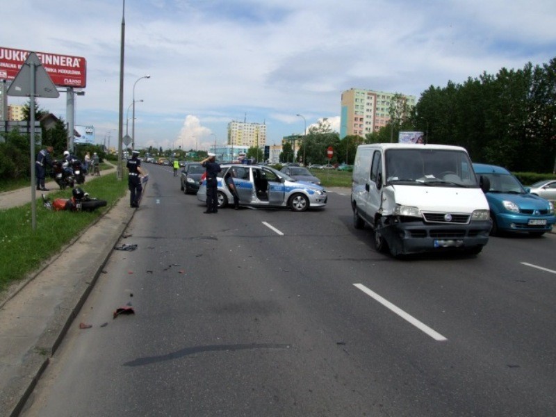 20.05.2013 Zderzenie motocyklisty i samochodu na ul....