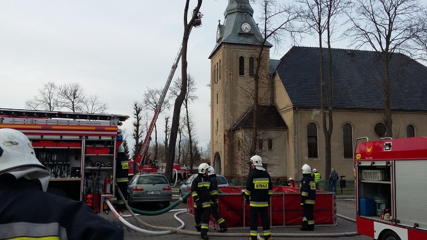Pożar kościoła w Borui Kościelnej