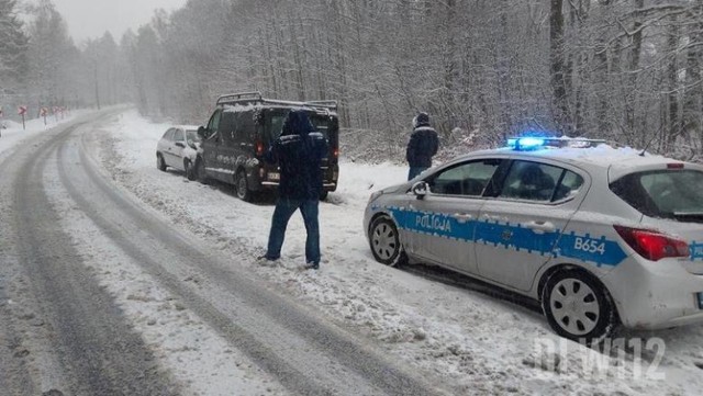 Zderzenie samochodów w Radoniowie