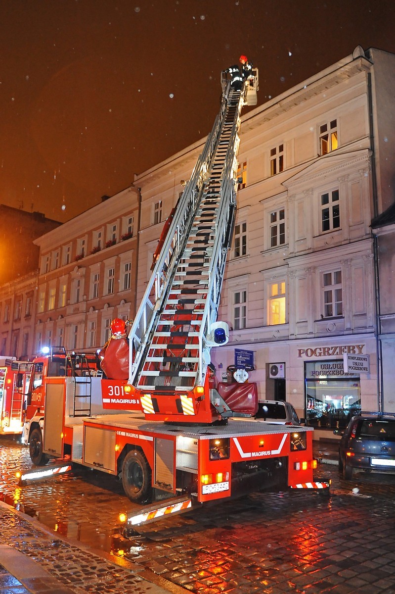 Straż pożarna na ulicy Wielkiej w Poznaniu