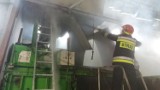 Pożar w Zbiersku. Paliło się w hali produkcyjnej jednego z zakładów [FOTO]