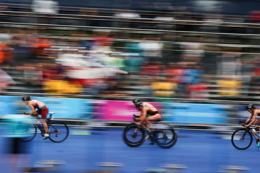 27 czerwca 2023 r. Zawody triathlonistek podczas III Igrzysk...