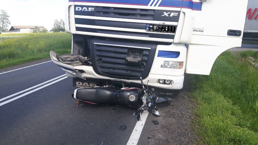 Wypadek na drodze krajowej nr 62 Brześć Kujawski - Radziejów [zdjęcia]
