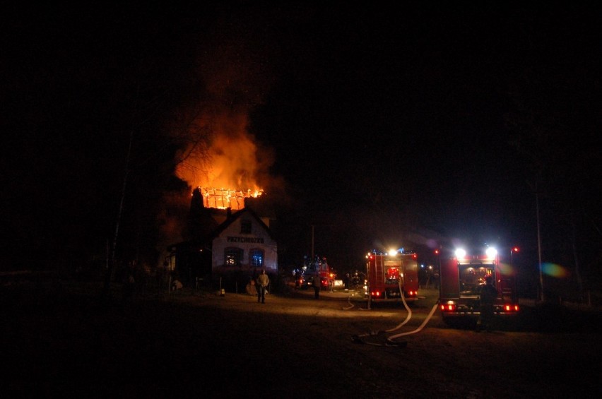 Pożar nieczynnego dworca w Przychodzku, gmina Zbąszyń