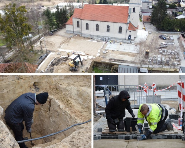 W Sępólnie trwają prace rewitalizacyjne przy kościele. Rozpoczęły się również na Placu Wolności