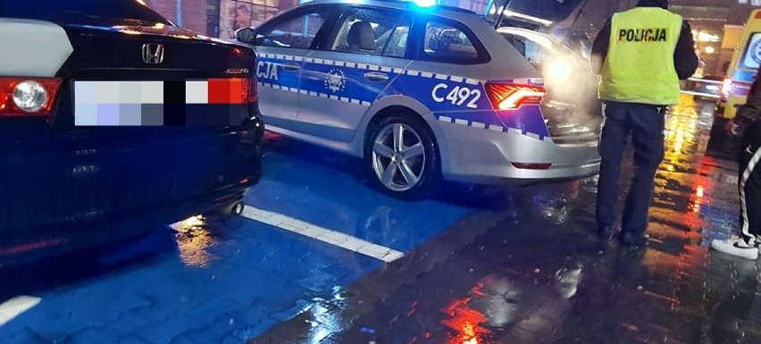 Wypadek na parkingu Kauflandu we Włocławku
