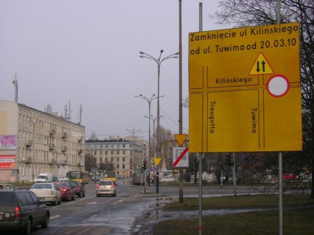 Utrudnienia w związku z remontem ulicy Kilińskiego potrwają do końca czerwca.