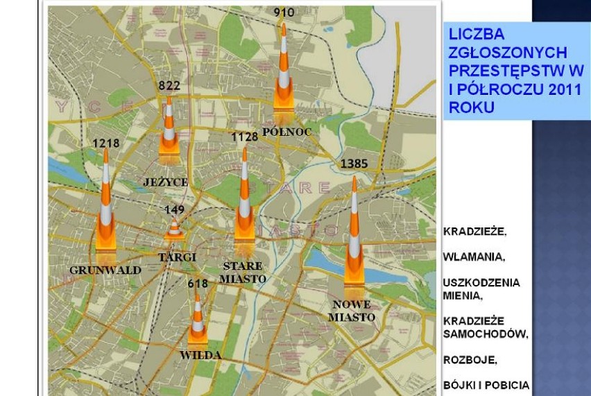 Najwięcej aut ginie na Ratajach, a w centrum dochodzi do ...