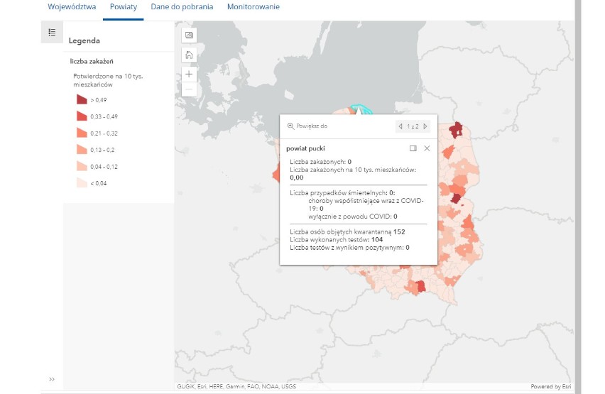 Koronawirus w powiecie puckim: środę, 16 czerwca 2021. Ile osób zachorowało na Covid-19? Ile wyzdrowiało?