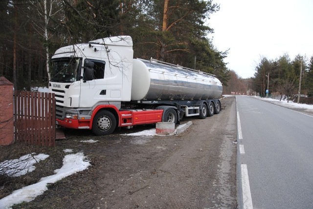 Miejsce tragedii na drodze krajowej nr 48