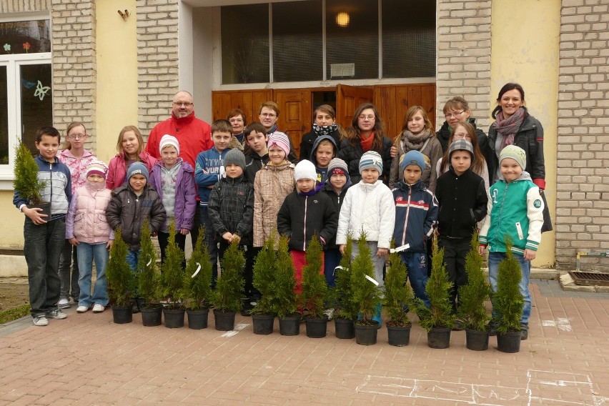 Młodzież ze szkoły w Rzeczycy