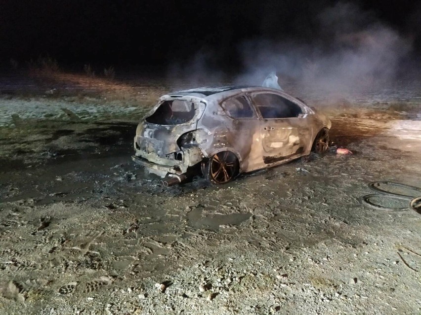 Pożar auta osobowego w Mirkowiczkach