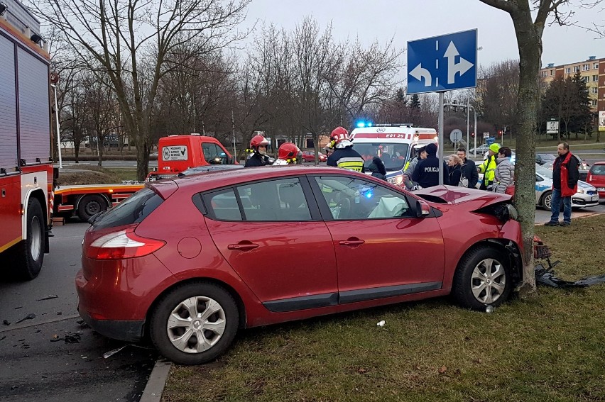 Wypadek  przy Lidl w Piotrkowie na Kostromskiej