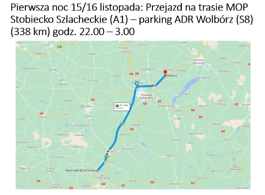 Megatransport już w nocy ze środy na czwartek pojawi się na S8 koło Tomaszowa Maz. 