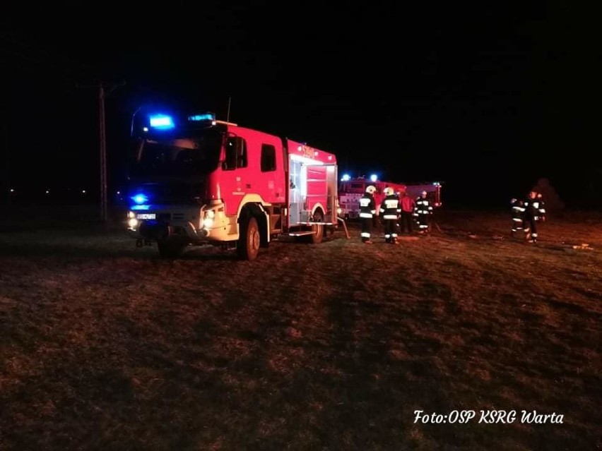 Pożar budynku w Bieścu i sterty słomy w Kamionaczu 