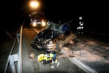 Wypadek Roztoka: wyłamane barierki, ranny kierowca [FOTO]