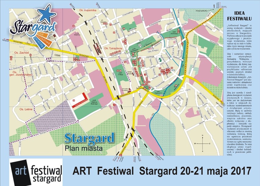 ArtFestiwal Stargard 2017. 53 wydarzenia kulturalne w ciągu 2 dni! Zobacz festiwalową mapę z legendą