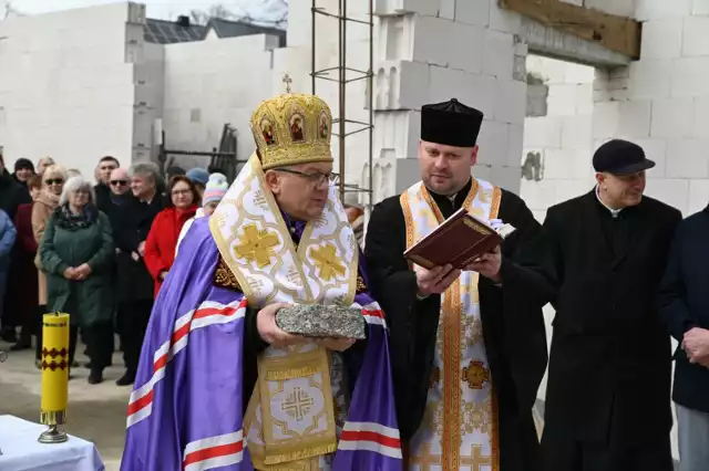 Biskup greckokatolicki dokonał poświęcenia kamienia węgielnego pod budowę pierwszej cerkwi w Lęborku.