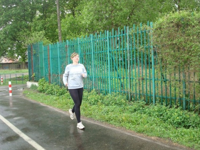 Agata Muszyńska podczas biegu