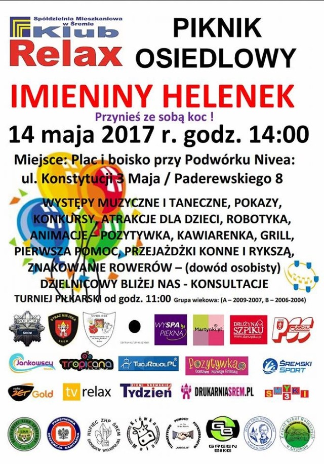 Piknik osiedlowy "Imieniny Helenek" w Śremie