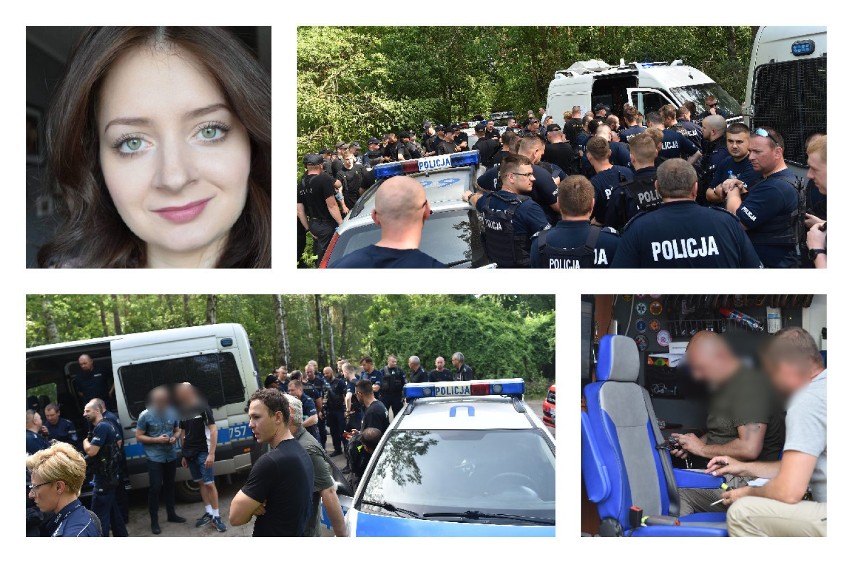 Policyjne poszukiwania 28-letniej Marty Szymańskiej z Leszna  w lesie w okolicach Grzybowa. Stu ludzi ruszyło w teren [ZDJĘCIA i FILM]