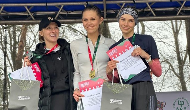 Wszystkie kolory medali zdobyli lekkoatleci z GKS Cartusia Kartuzy i GKS Żukowo podczas Akademickich Mistrzostw Polski w biegach przełajowych.