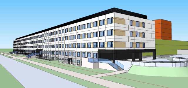 Nowy budynek z głównym wejściem do szpitala miałby mieć trzy piętra